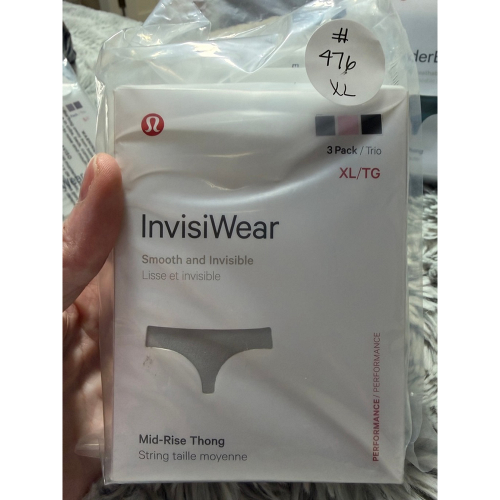 Women's Lululemon InvisiWear Mid-Rise Thong 3pack Size XL SKU476